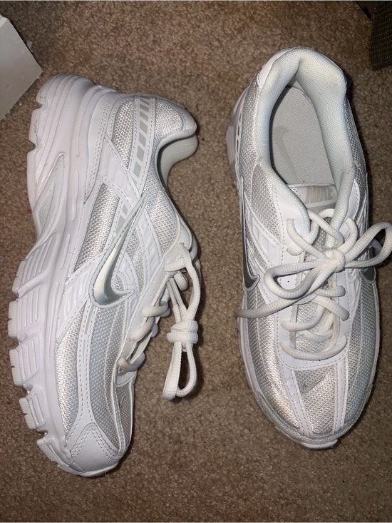 Nike Shoes - Nike Women's White and Silver Athletic Running Shoes - Initiators